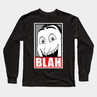 Count Dracula Blah Funny Obey The Count Spooky Transylvania Meme Long Sleeve T-Shirt